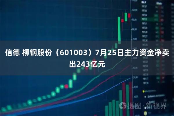 信德 柳钢股份（601003）7月25日主力资金净卖出243亿元
